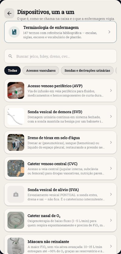 Tela do RI-ENF com o guia de dispositivos