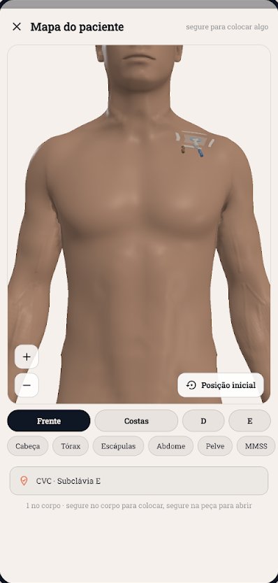 Tela do RI-ENF com o mapa corporal em 3D
